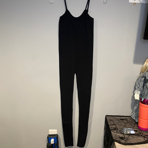Soft Active Jumpsuit Black Size Small Adjustable Straps Full Length Activewear - Picture 2 of 8